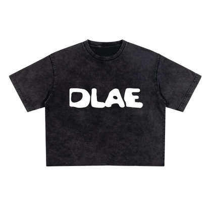 Unisex Cropped Snow Washed T-shirt(285GSM)