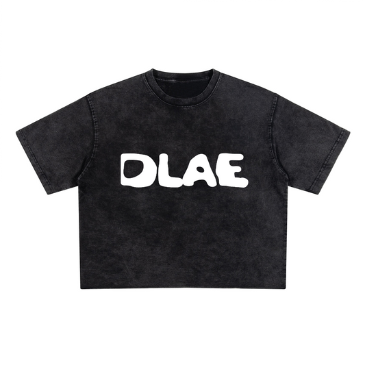 Unisex Cropped Snow Washed T-shirt(285GSM)