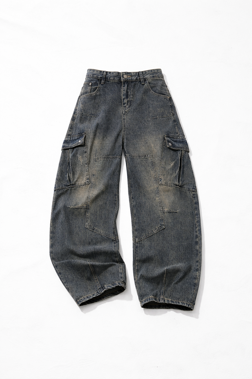 Heavyweight Multi-Pocket Washed Vintage Loose Jean