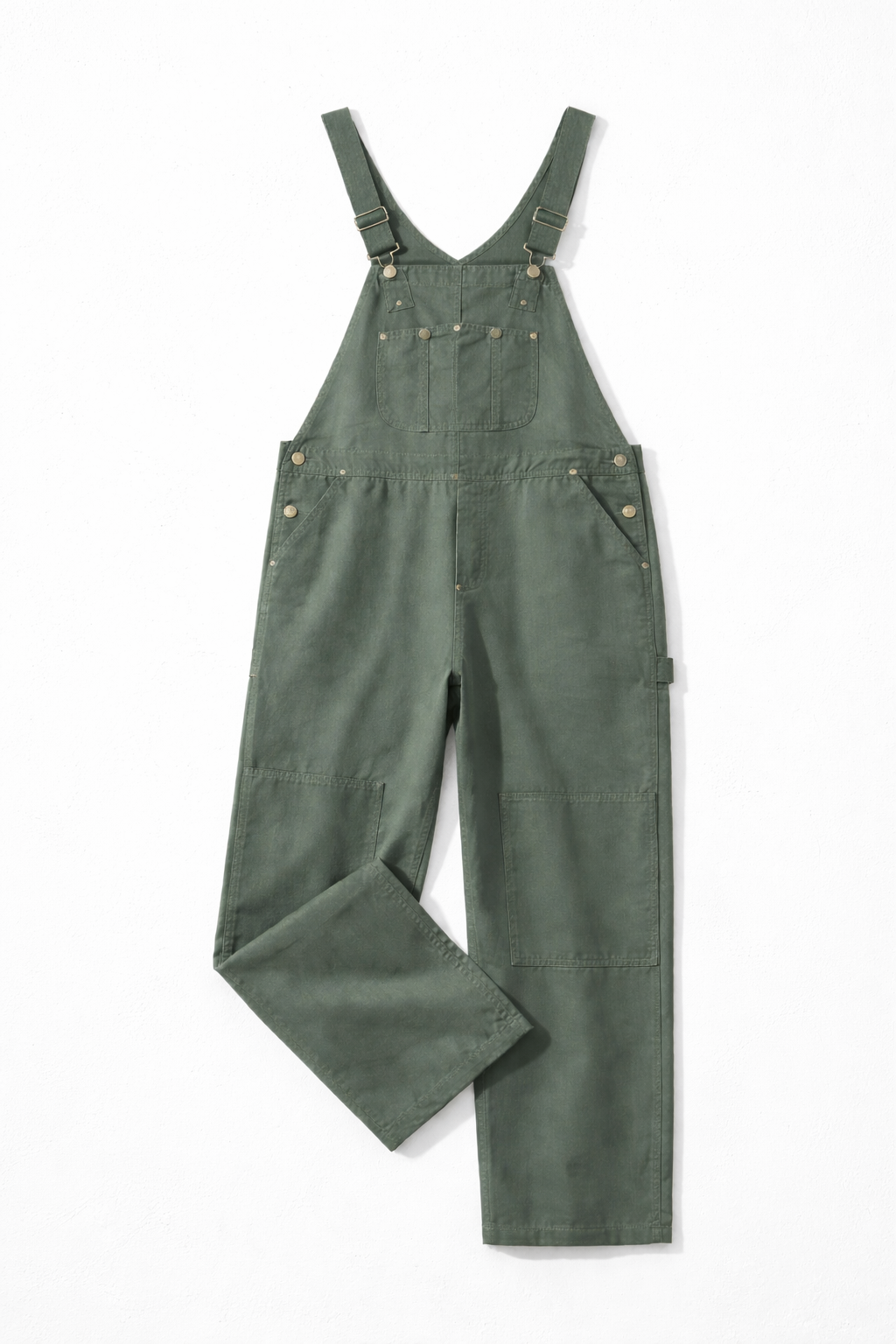 Unisex Loose-Fit Utility Bib Overall Jumpsuit