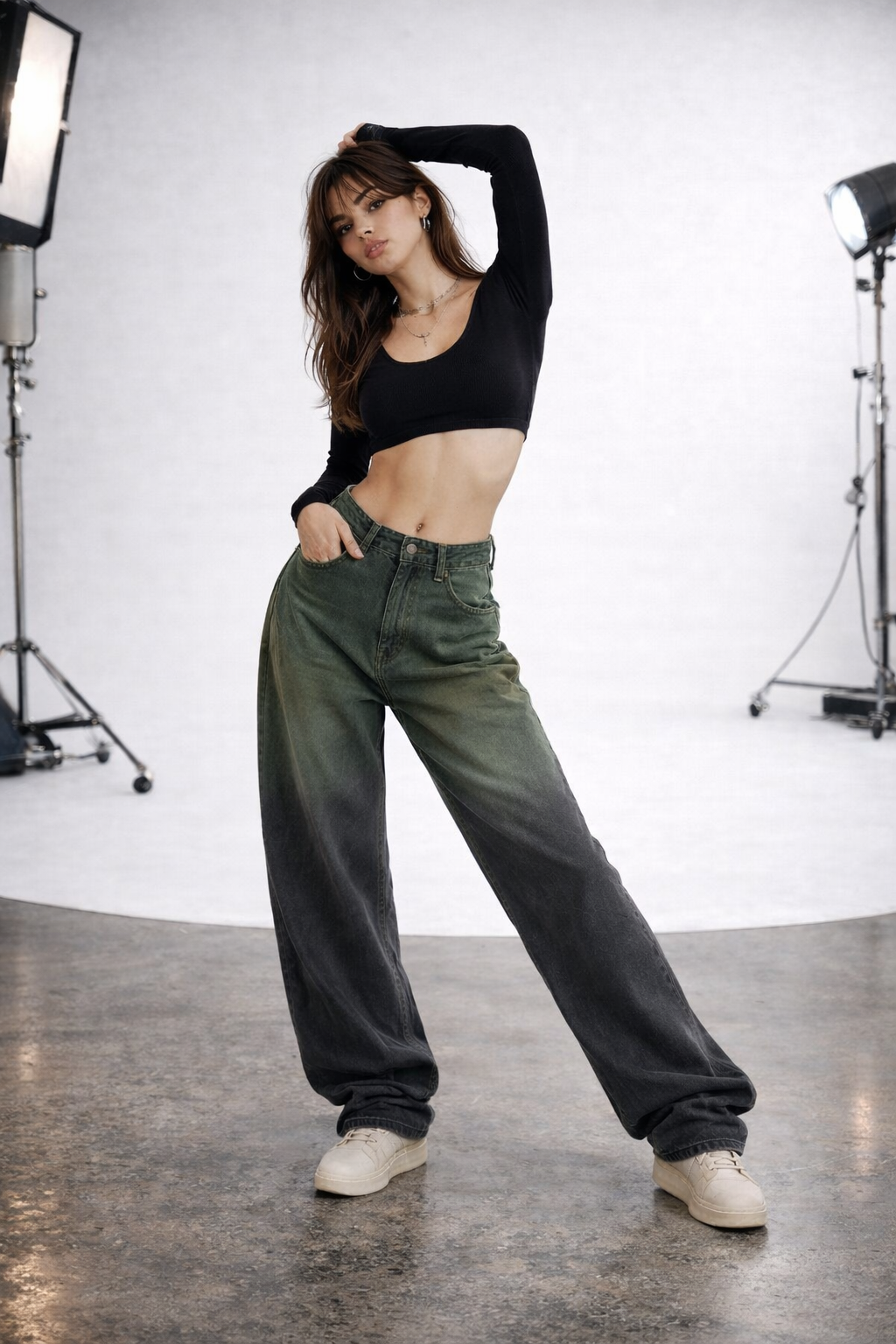 Unisex Aurora Loose Wide-leg Jeans