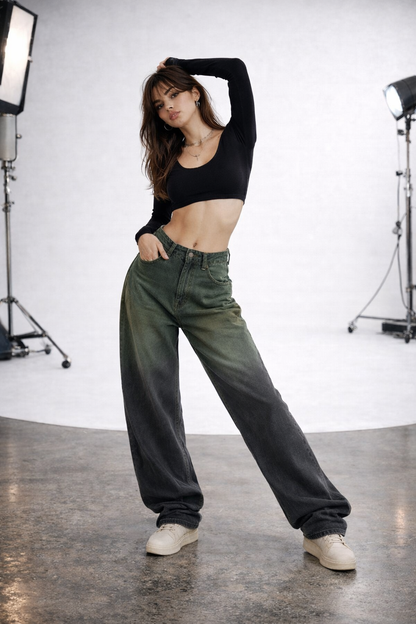 Unisex Aurora Loose Wide-leg Jeans